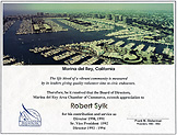 Certificate  recognizing his outstanding service to the Marina Del Rey Chamber of Commerce